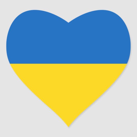 Herz in den Farben der Ukraine